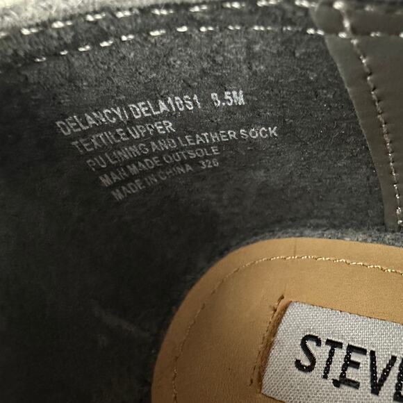 Steve Madden Delancy Women's Mary Jane Flats Size 8.5 Gray Flannel - Picture 4 of 4